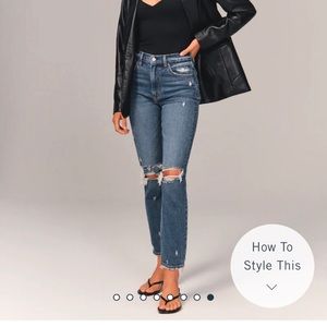 Abercrombie High Rise Mom Jean